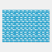 Hemelsblauw vliegtuigpatroon inpakpapier vel (Voorkant 3)