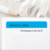 Hemelsblauw Wit Klassiek Elegant Plain Etiket (Insitu)