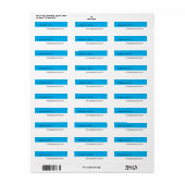 Hemelsblauw Wit Klassiek Elegant Plain Etiket (Full Sheet)