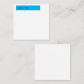 Hemelsblauw Wit Klassiek Elegant Plain Notitiekaartje (Voorkant / Achterkant)