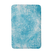 Hemelsblauw & Wit Koraal Textuur Badmat (Voorkant Verticaal)