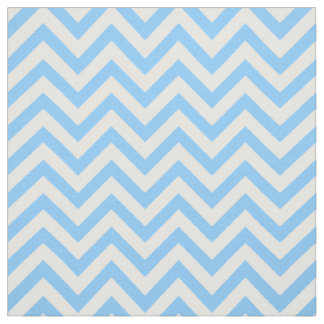 Hemelsblauw Wit LG Chevron ZigZag Patroon 12I Stof