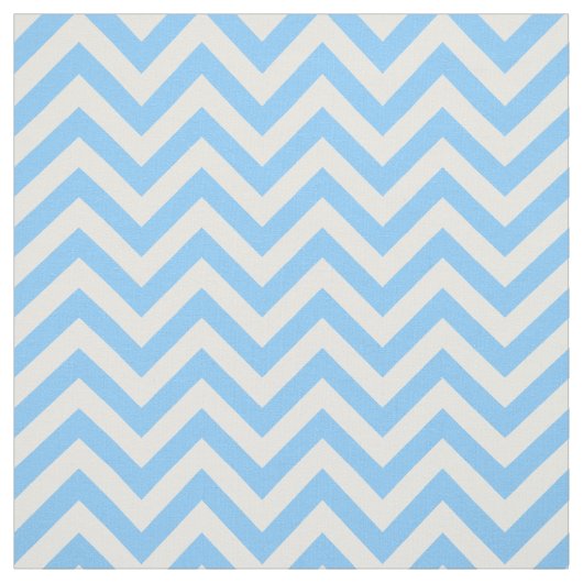Hemelsblauw Wit LG Chevron ZigZag Patroon 12I Stof (Swatch)