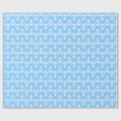 Hemelsblauw Witte Ankers 2Dir Patroon Cadeaupapier (Vlak)