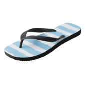 Hemelsblauw Witte Zomer Strepen Teenslippers (Schuin)