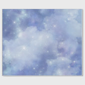 Hemelsblauwe Cloud Wine Bruiloftsfeest Cadeaupapier (Vlak)