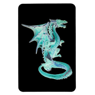 Hemelsblauwe Draak Stunning Fantasie Schepsel Kuns Magneet