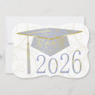 Hemelsblauwe en gouden bloemhoed 2026 Kaart