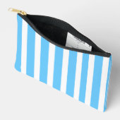 Hemelsblauwe en witte cabana strepen  etui (Open)