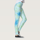 Hemelsblauwe gebloemde leggings (Rechts)