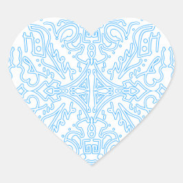 Hemelsblauwe Getijde Hart Sticker