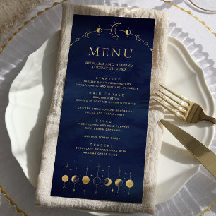 Hemelsblauwe Gouden Halve Maan Fasen Trouwring Menu