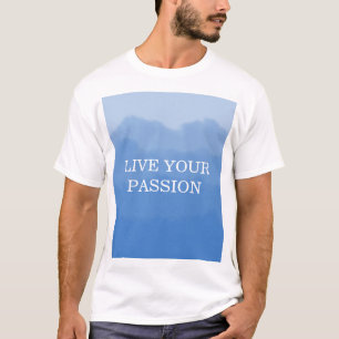 Hemelsblauwe gradiënt t-shirt