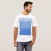 Hemelsblauwe gradiënt t-shirt (Voorkant volledig)