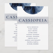 Hemelsblauwe grijze zitplaatsplan kaartjes met gas (Voorkant / Achterkant)