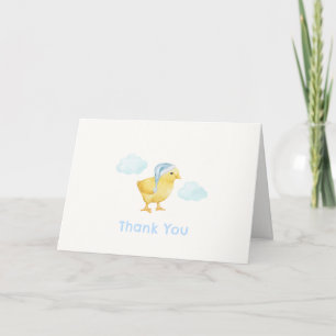 Hemelsblauwe Kleine Kip Wolk Baby Shower Bedankkaart
