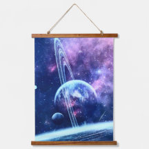 Hemelsblauwe Nevel & Ringed World Droomlandschap