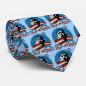 Hemelsblauwe Obama stropdas (Opgerold)
