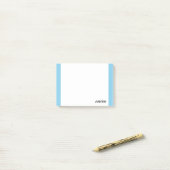 Hemelsblauwe Professioneel Eenvoudige Naam Post-it® Notes (Op bureau)