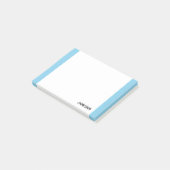 Hemelsblauwe Professioneel Eenvoudige Naam Post-it® Notes (Schuin)