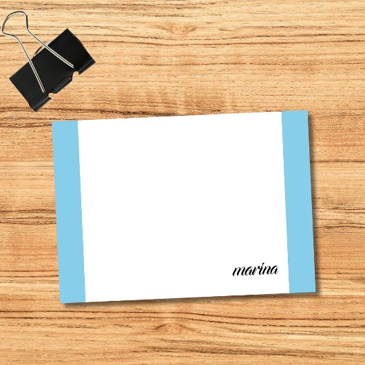 Hemelsblauwe Professioneel Eenvoudige Naam Post-it® Notes