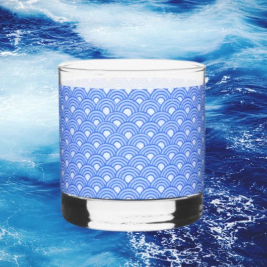 Hemelsblauwe Schubben Rotsen Glas