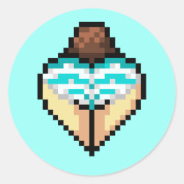 Hemelsblauwe shimapan-Sticker Ronde Sticker