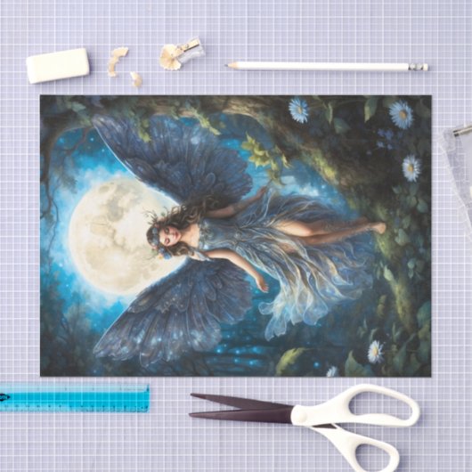 Hemelsblauwe Sprookjesweefsel Tissue Papier (Craft)