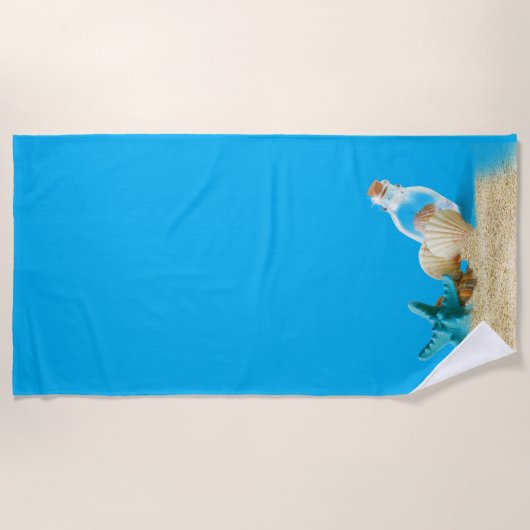 Hemelsblauwe strandlaken (Voorkant)