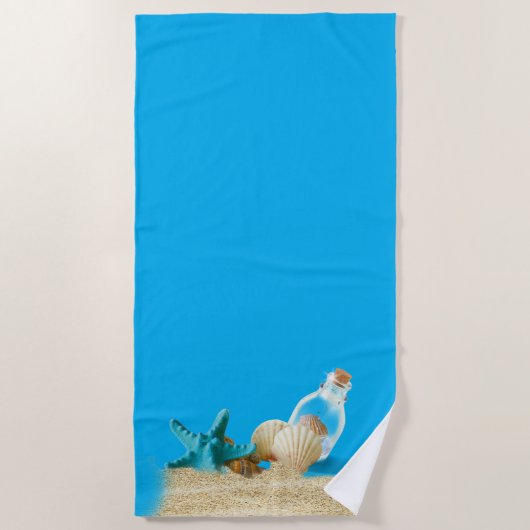 Hemelsblauwe strandlaken (Voorkant)