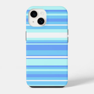 Hemelsblauwe strepen iPhone 14 hoesje
