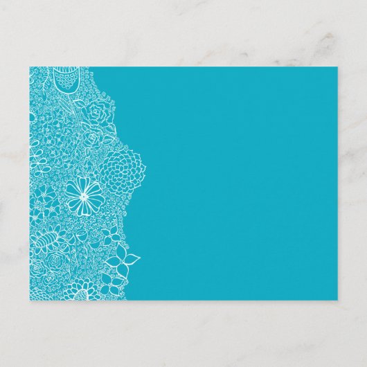 Hemelsblauwe uitnodiging voor een speciaal feest (Achterkant)