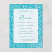 Hemelsblauwe uitnodiging voor een speciaal feest (Voorkant)