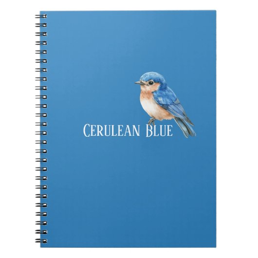 Hemelsblauwe Vogel Notitieboek (Voorkant)