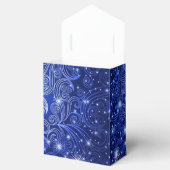 Hemelsblauwe Wervelingen & Sterren Tent Favor Doos Bedankdoosjes (Geopend)