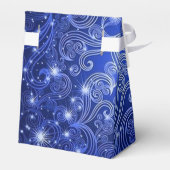 Hemelsblauwe Wervelingen & Sterren Tent Favor Doos Bedankdoosjes (Achterkant)