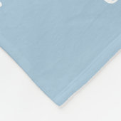Hemelsblauwe Wilgentak Monogram Fleece Deken (Hoek)