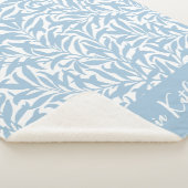 Hemelsblauwe Wilgentak Monogram Sherpa Deken (3/4)