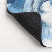 Hemelsblauwe Wolf Kosmische Constellatie Muismat (Hoek)