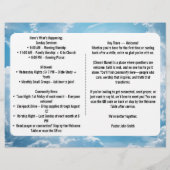 Hemelsblauwe Wolken Kerkbulletin  Flyer (Achterkant)