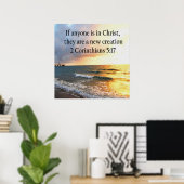 HEMELSE 2 KORINTIËRS 5:17 OCEAAN FOTOONTWERP POSTER (Thuiskantoor)