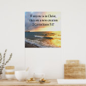 HEMELSE 2 KORINTIËRS 5:17 OCEAAN FOTOONTWERP POSTER (Keuken)
