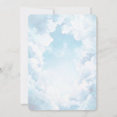 Hemelse Aangepaste Engelenwolken Baby Shower Kaart (Achterkant)