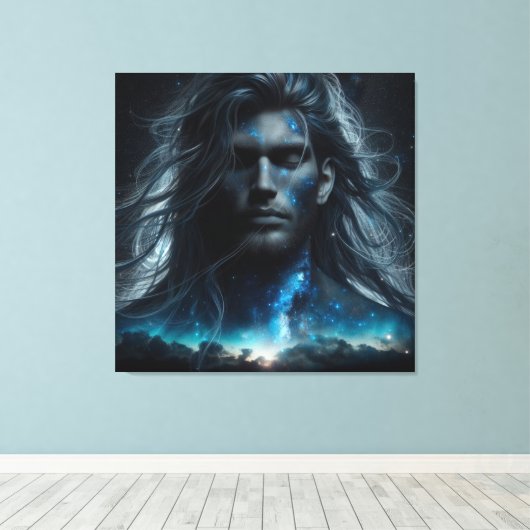 Hemelse Adonis Canvas Afdruk (Insitu (Houten vloer))