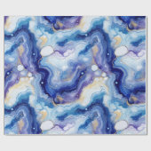 Hemelse Agaat | Abstracte Galaxy Steenpatroon Cadeaupapier (Vlak)