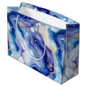 Hemelse Agaat | Abstracte Galaxy Steenpatroon Groot Cadeauzakje (Achterkant Gekanteld)