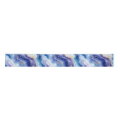 Hemelse Agaat | Abstracte Galaxy Steenpatroon Satijnen Lint (Voorkant)
