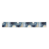 Hemelse Agaat | Abstracte Planeet Steen Satijnen Lint (Voorkant)