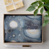 Hemelse Agaat | Abstracte Planeet Steen Tissuepapier (Geschenk)