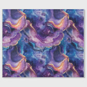 Hemelse Agaat | Kosmisch Abstract Steenpatroon Cadeaupapier (Vlak)